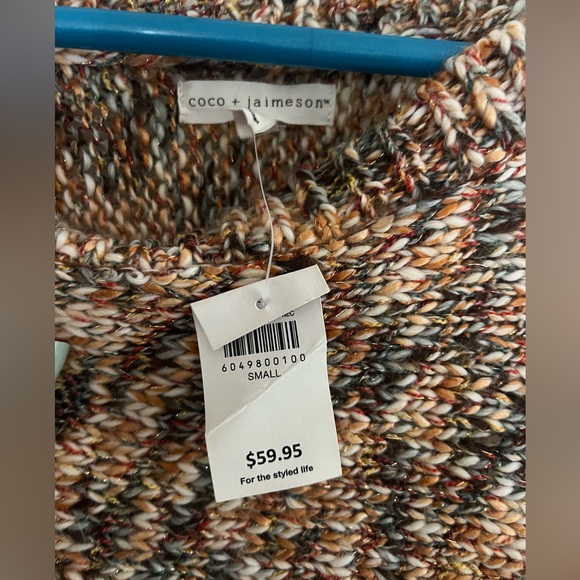 COCO + JAIMESON Metallic Marled Sweater NWT - Picture 7 of 8